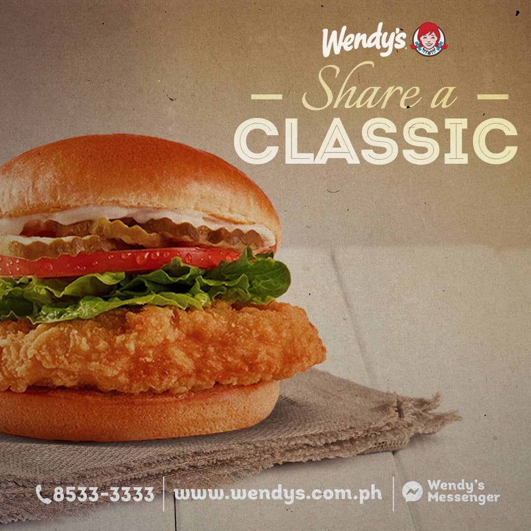 Tasty Classic Burger on Wendys Menu Philippines