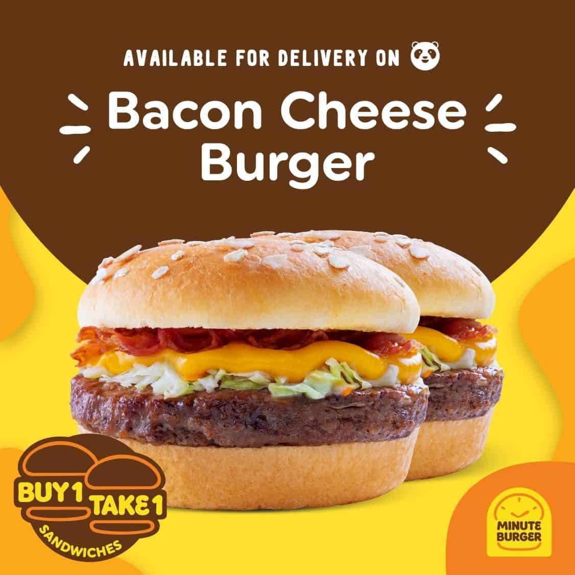 Bacon Cheese Burger on Minute Burger Menu Philippines