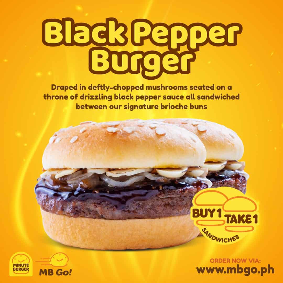 Black Pepper Burger on Minute Burger Menu Philippines