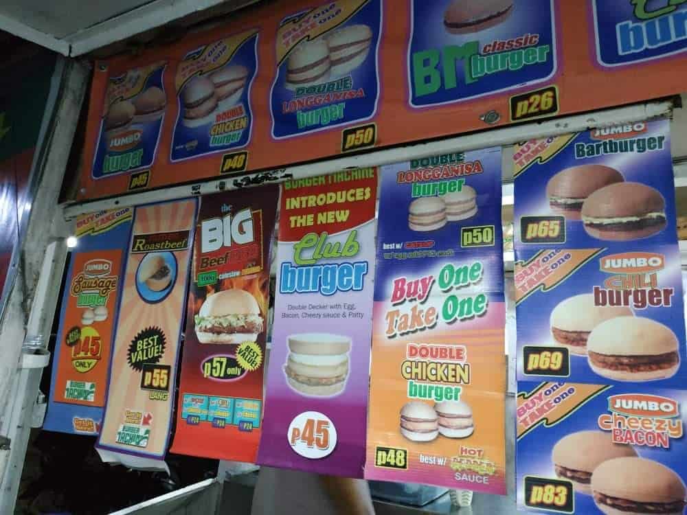 Budget Burgers on Burger Machine Menu Philippines
