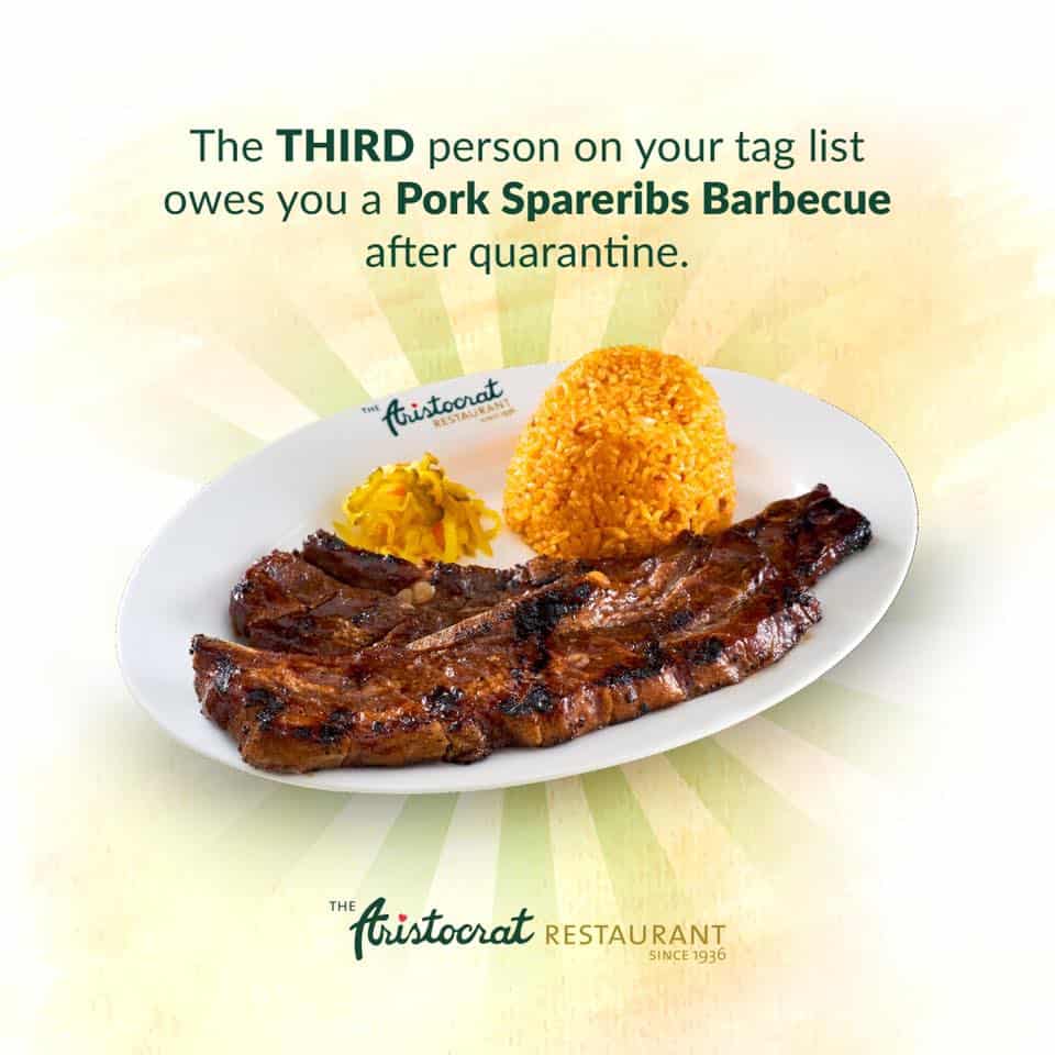 Pork BBQ on Aristocrat Menu Philippines