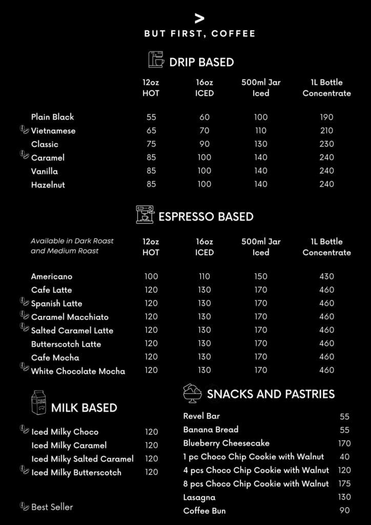 But First Coffee Menu Prices Philippines Updated All About