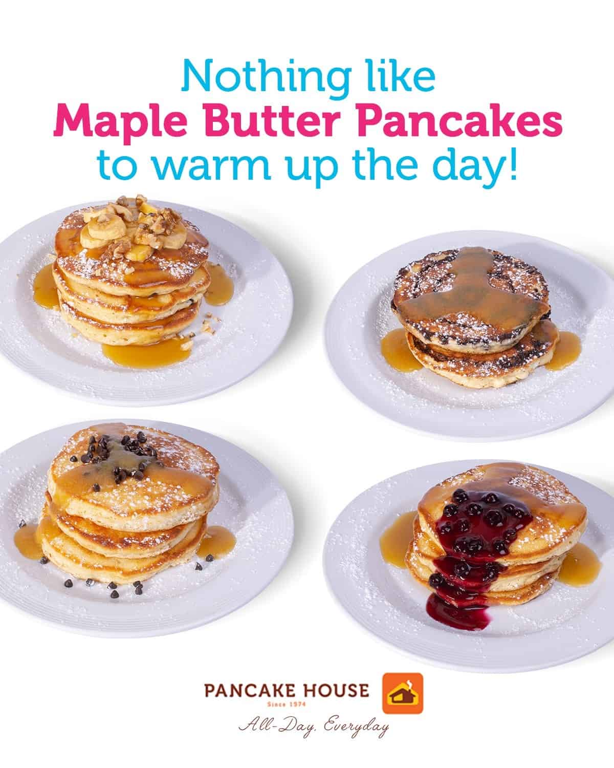 Different Variety Of Tasty Foods On The Pancake House Menu 