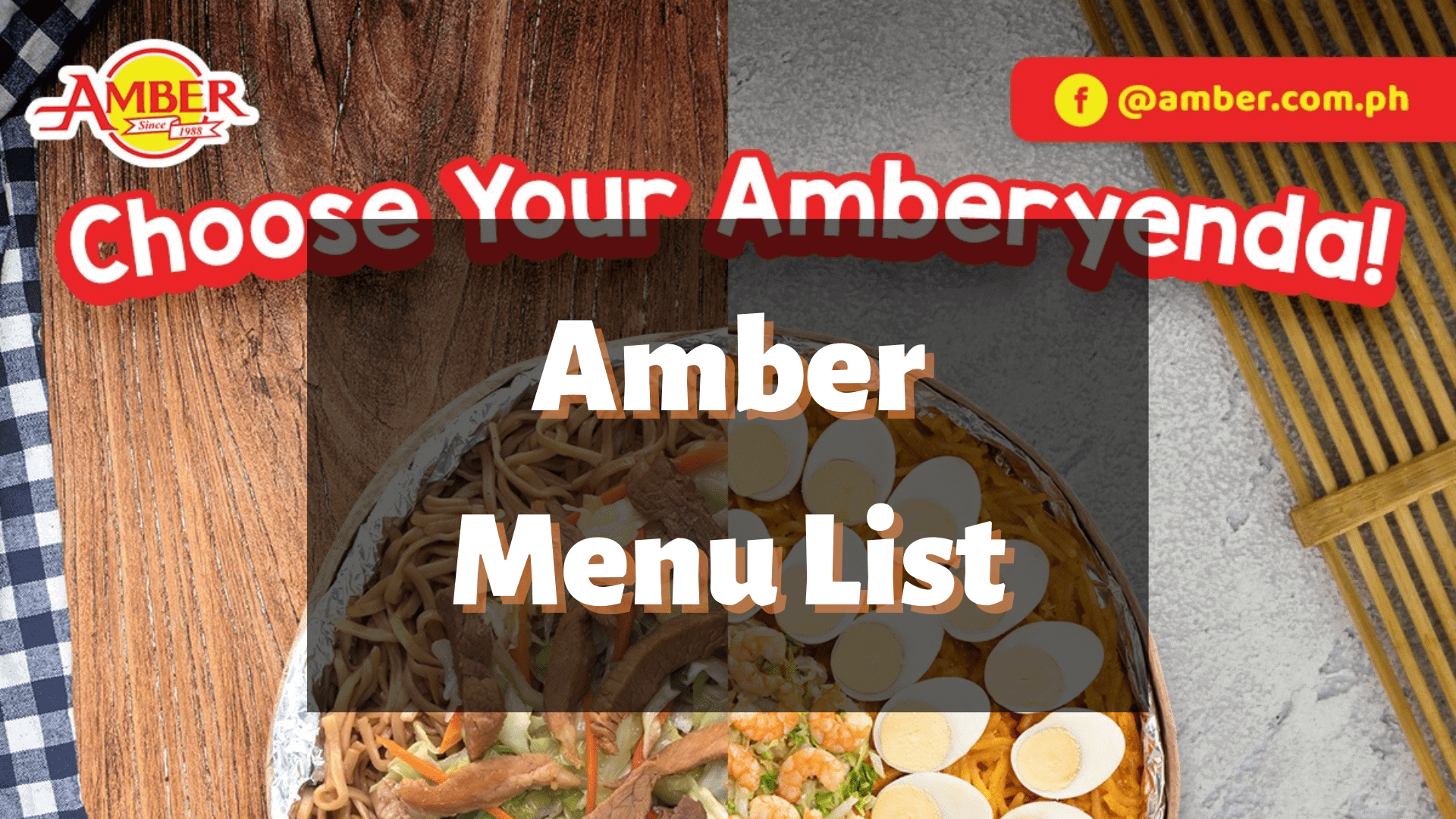 Amber Menu List Philippines