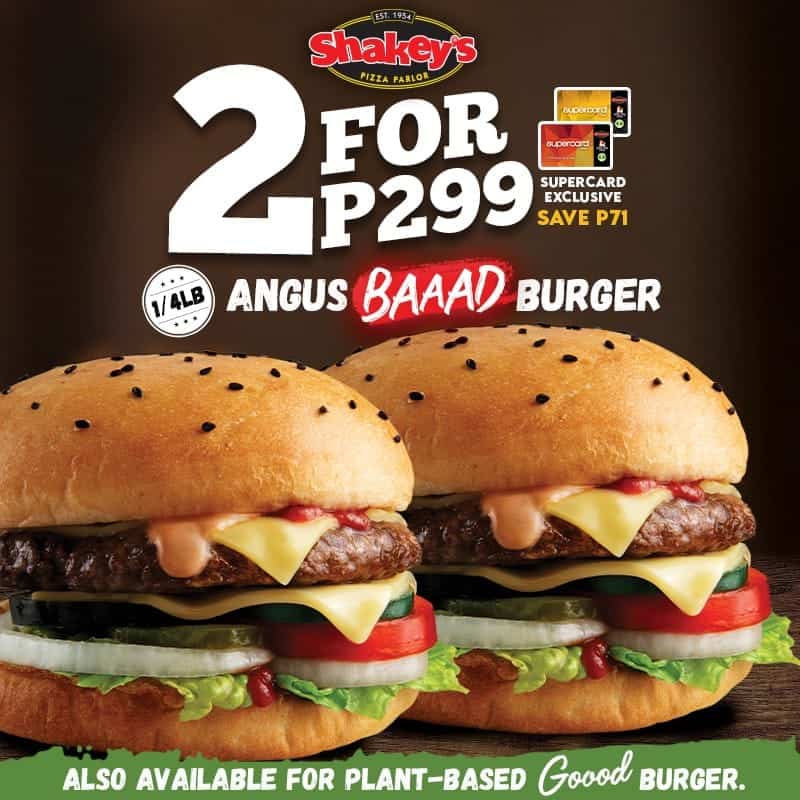 Angus Burger on Shakeys Menu Philippines