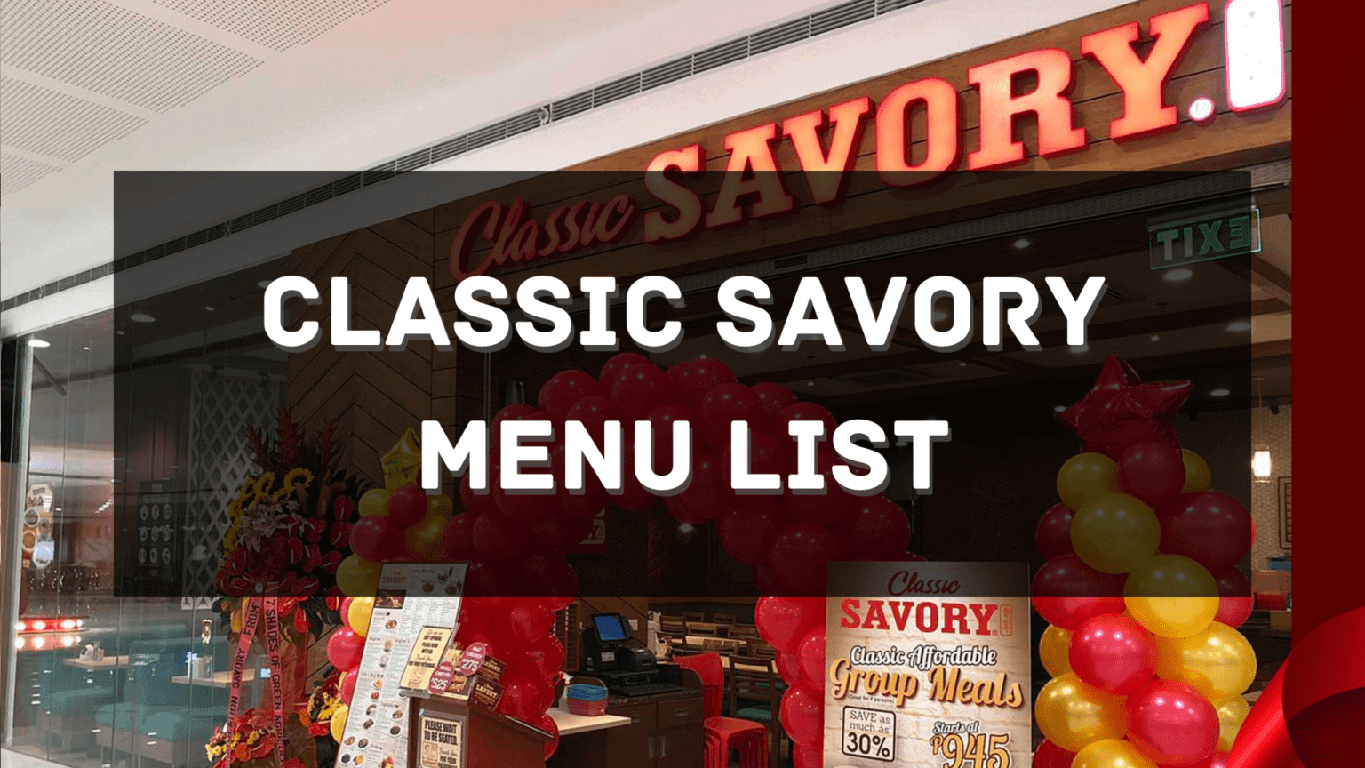 Classic Savory Menu Prices Philippines 2024 [Updated] — All About