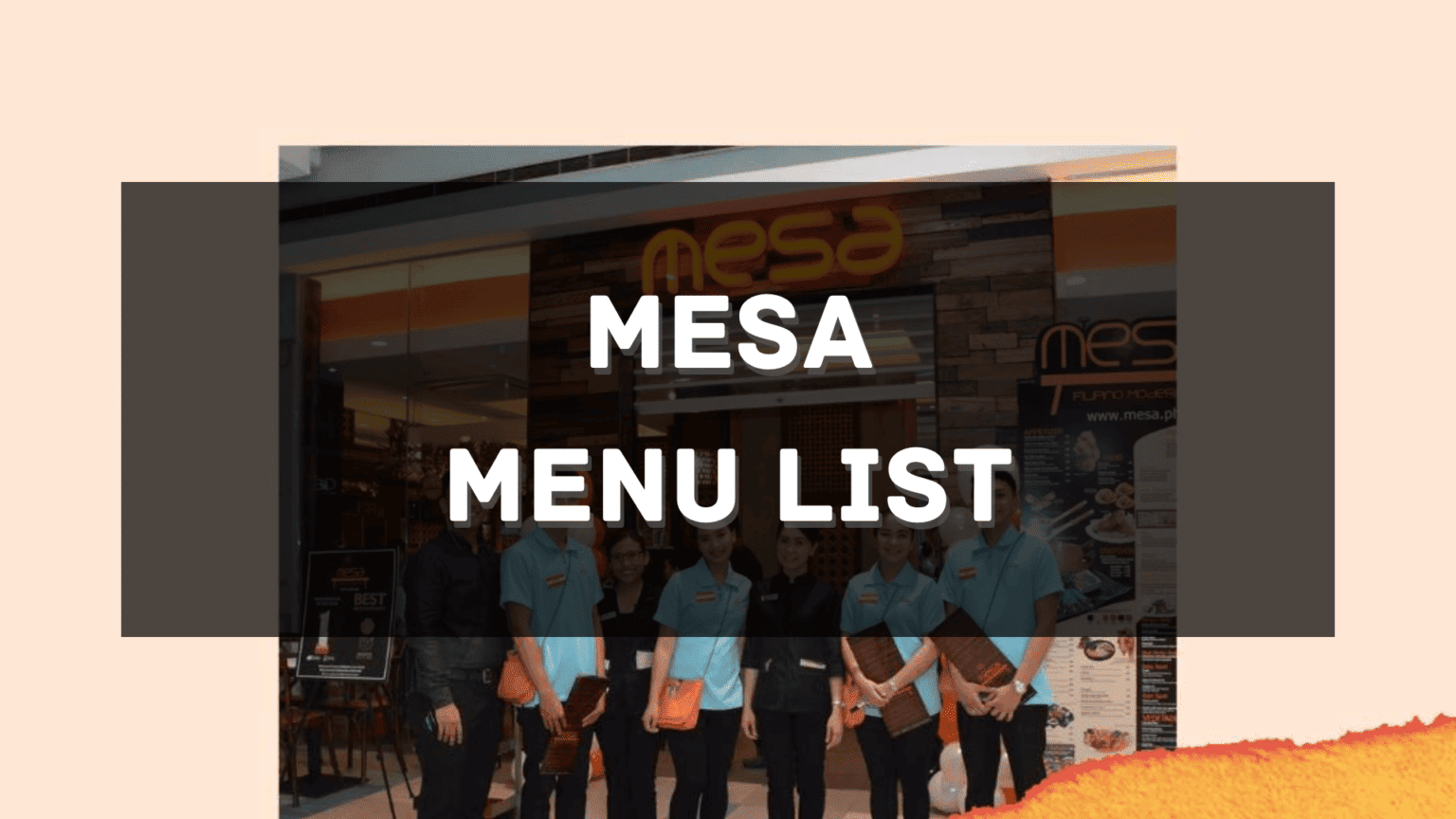 Mesa Menu Prices Philippines 2023 [Updated] — All About Philippines Menu