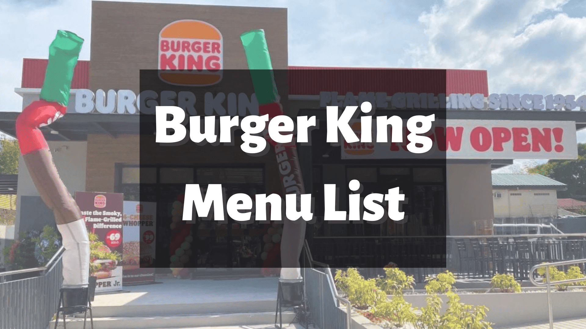 Burger King Menu List