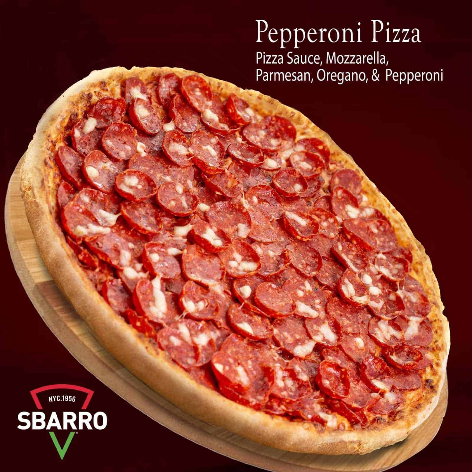 Pepperoni Pizza on Sbarro Menu Philippines