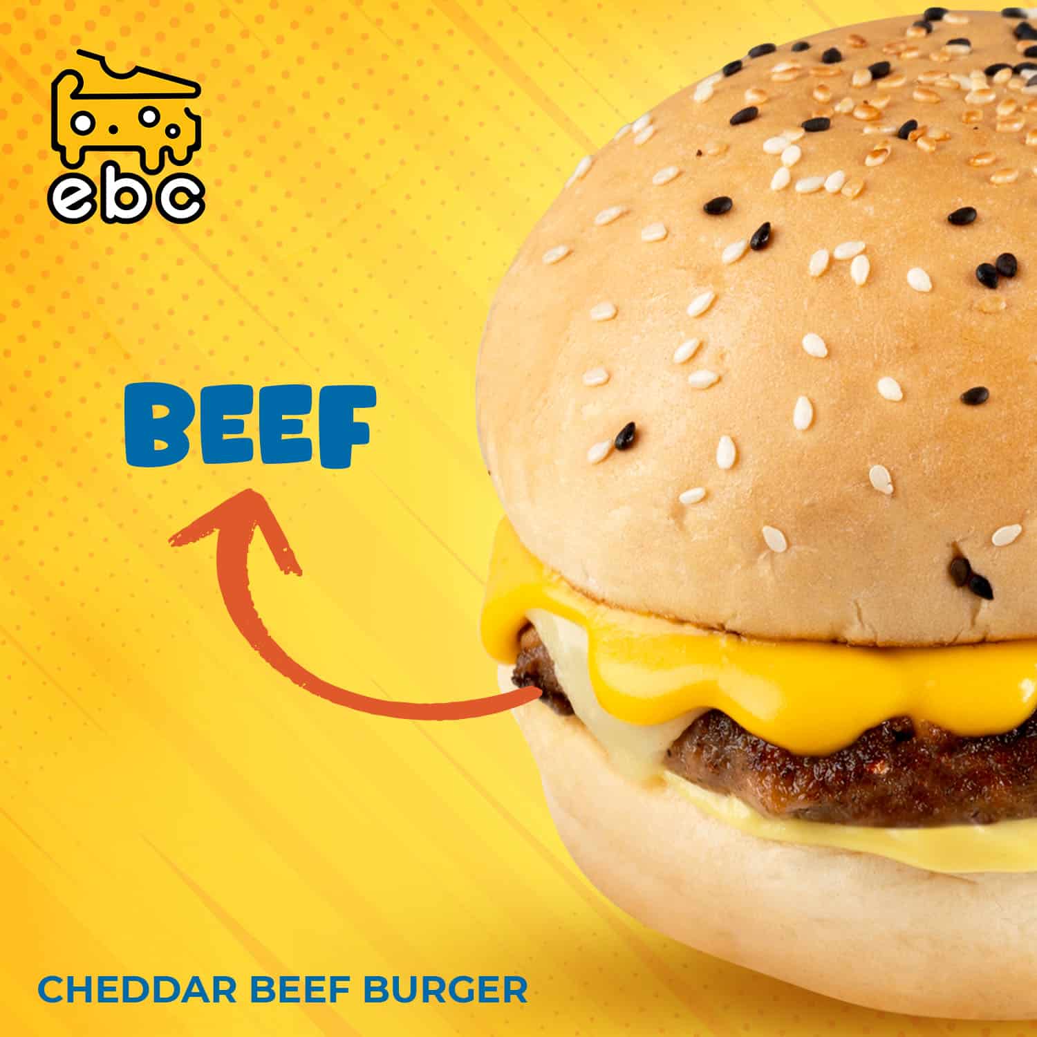 Cheddar-Beef Burger on Everything But Cheese Menu Philippines