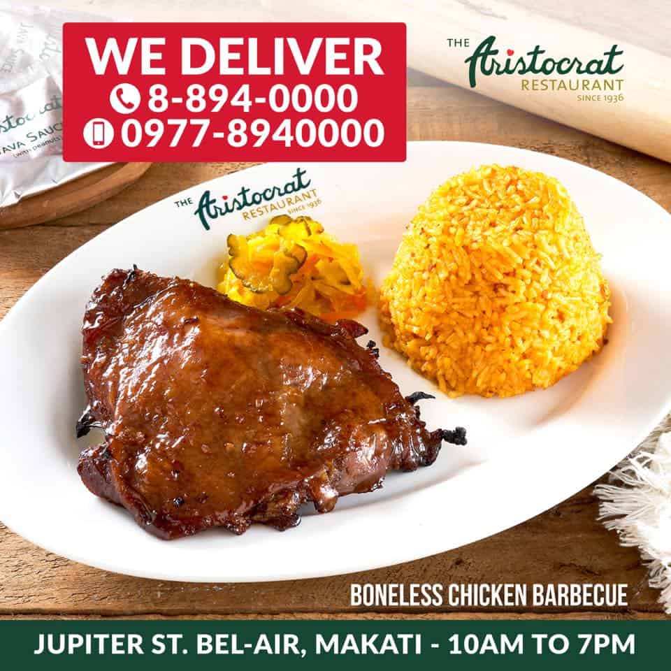 Chicken Barbeque on Aristocrat Menu Philippines