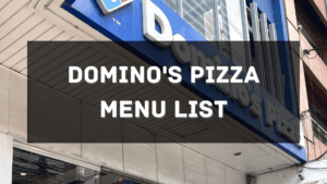 Dominos Pizza Price Menu Philippines