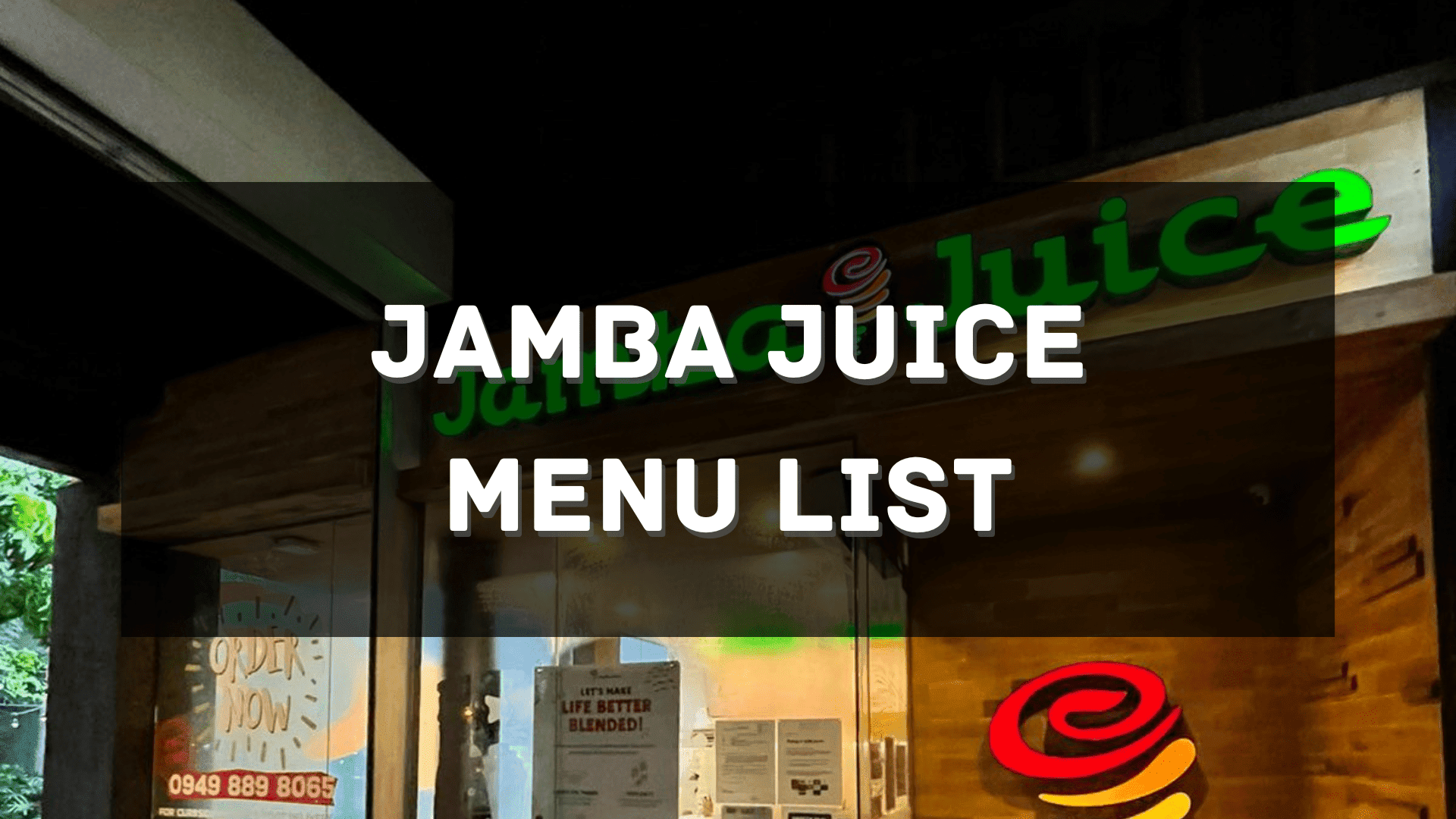 Jamba Juice Menu Price Philippines