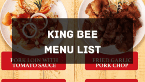 King Bee Menu Price Philippines