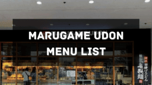 Marugame Udon Menu Price Philippines