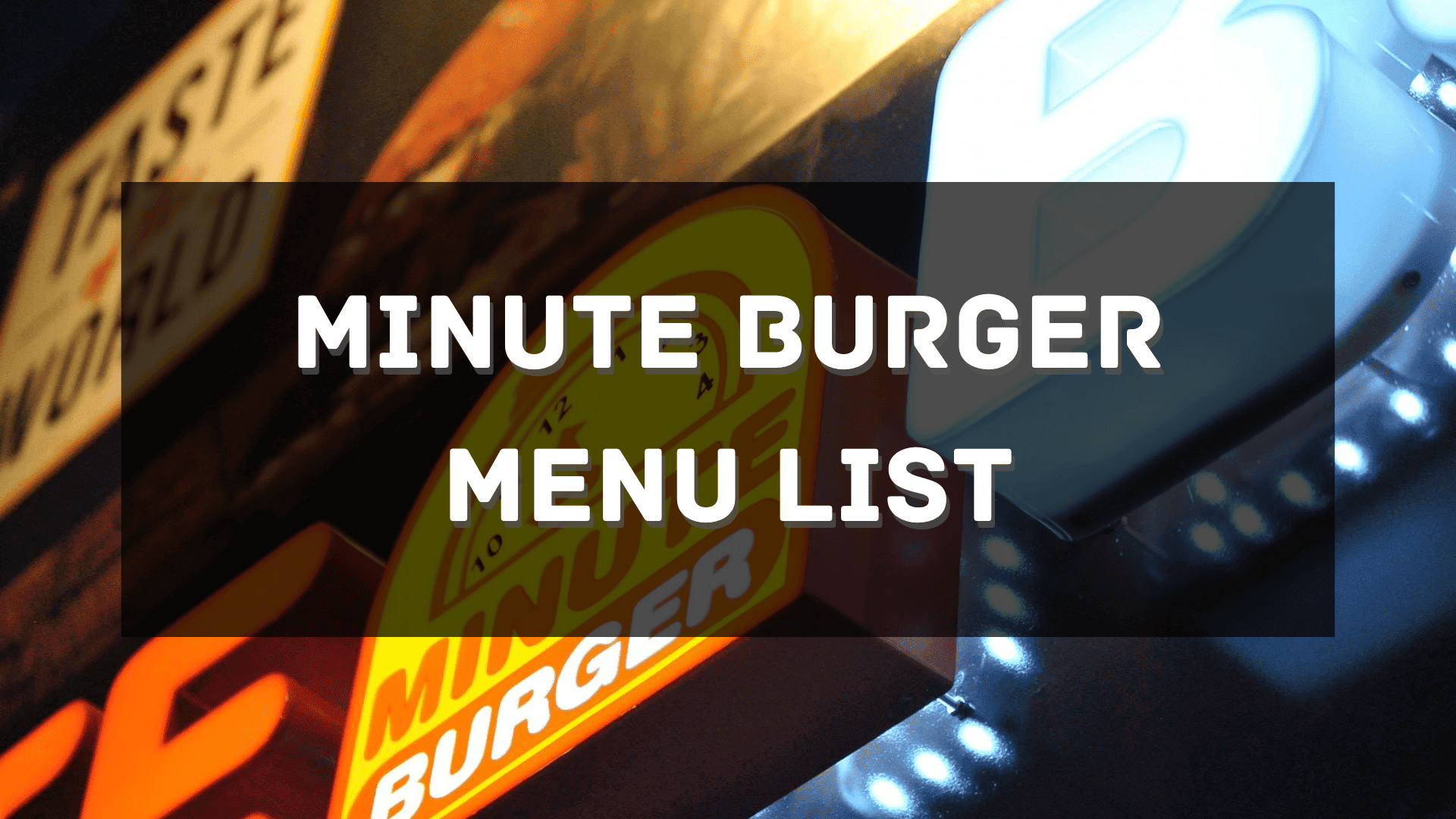 Minute Burger Menu Price Philippines