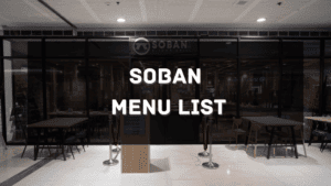 Soban Menu Price Philippines