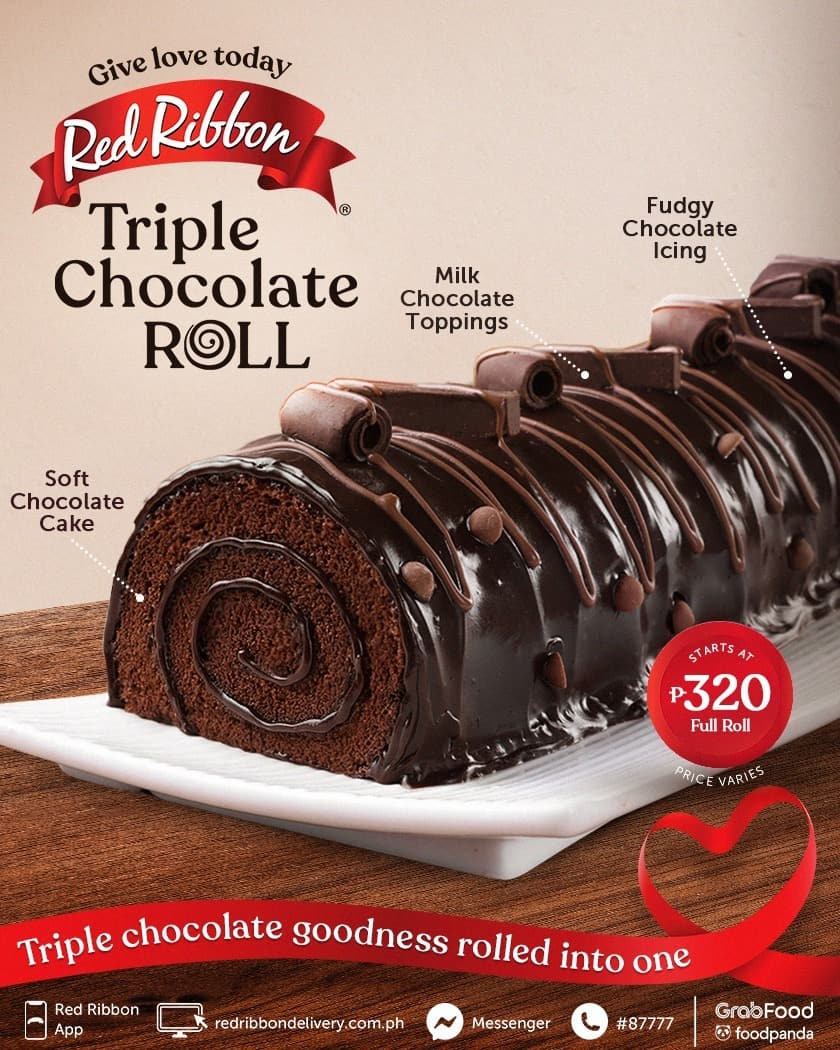 Tripple Chocolate Cake on Red Ribbon Menu Philippines