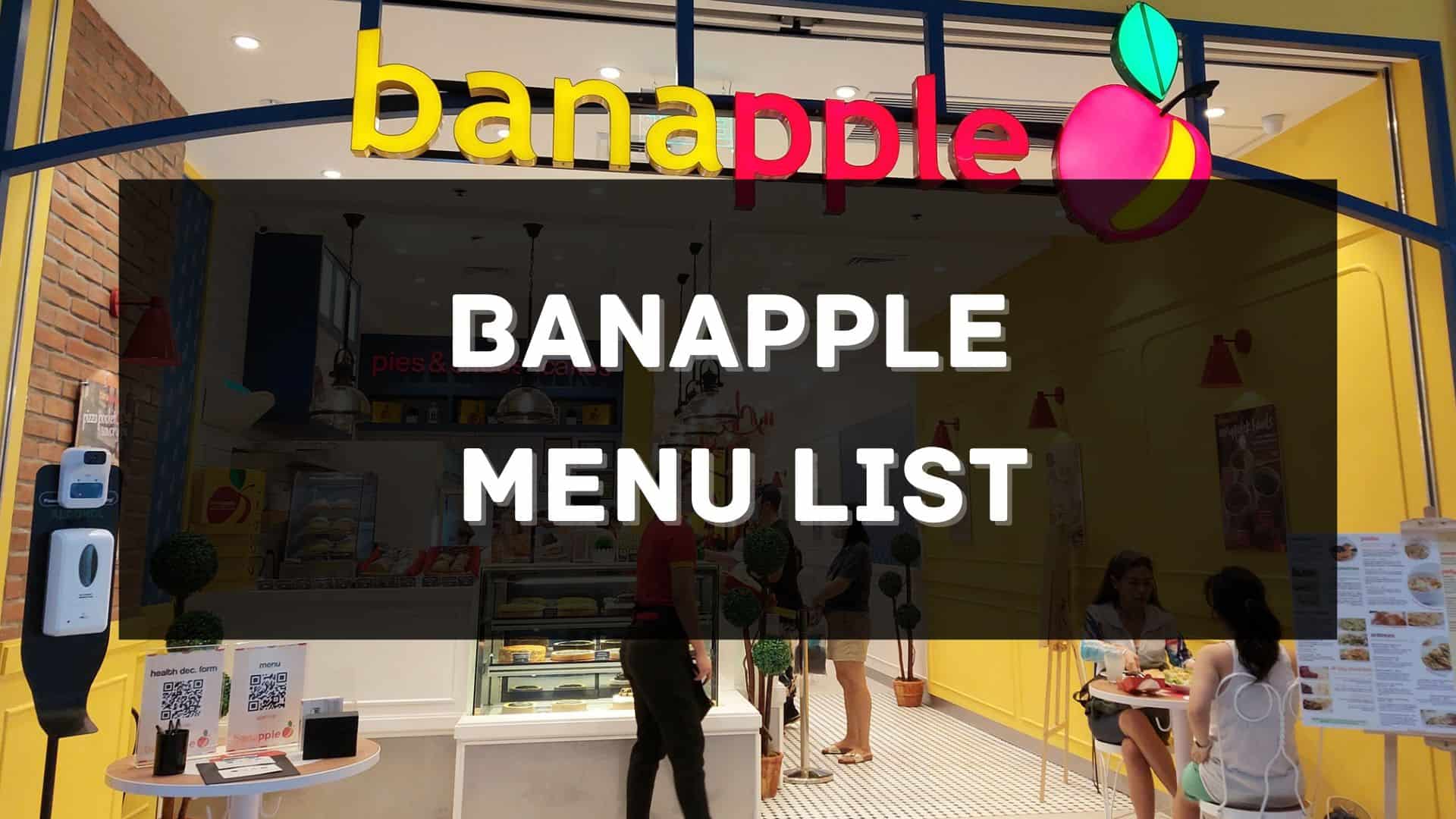 banapple menu prices philippines