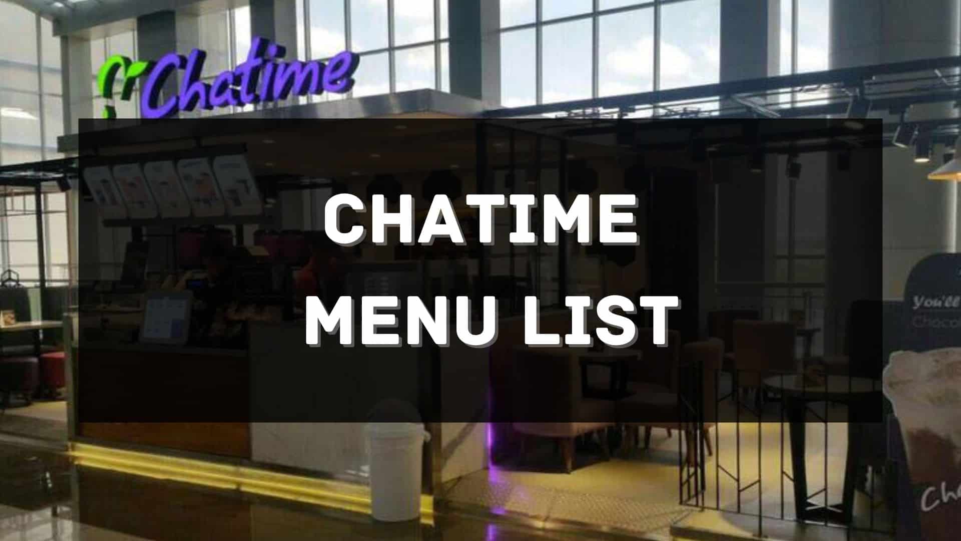 chatime menu prices philippines