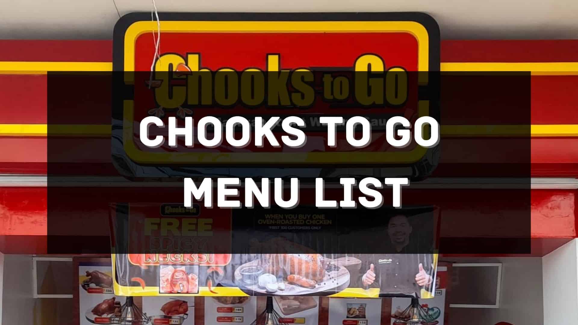 Chooks To Go Menu Prices Philippines 