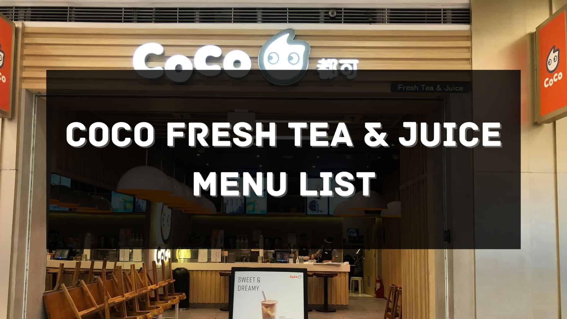 coco fresh tea and juice menu prices philippines