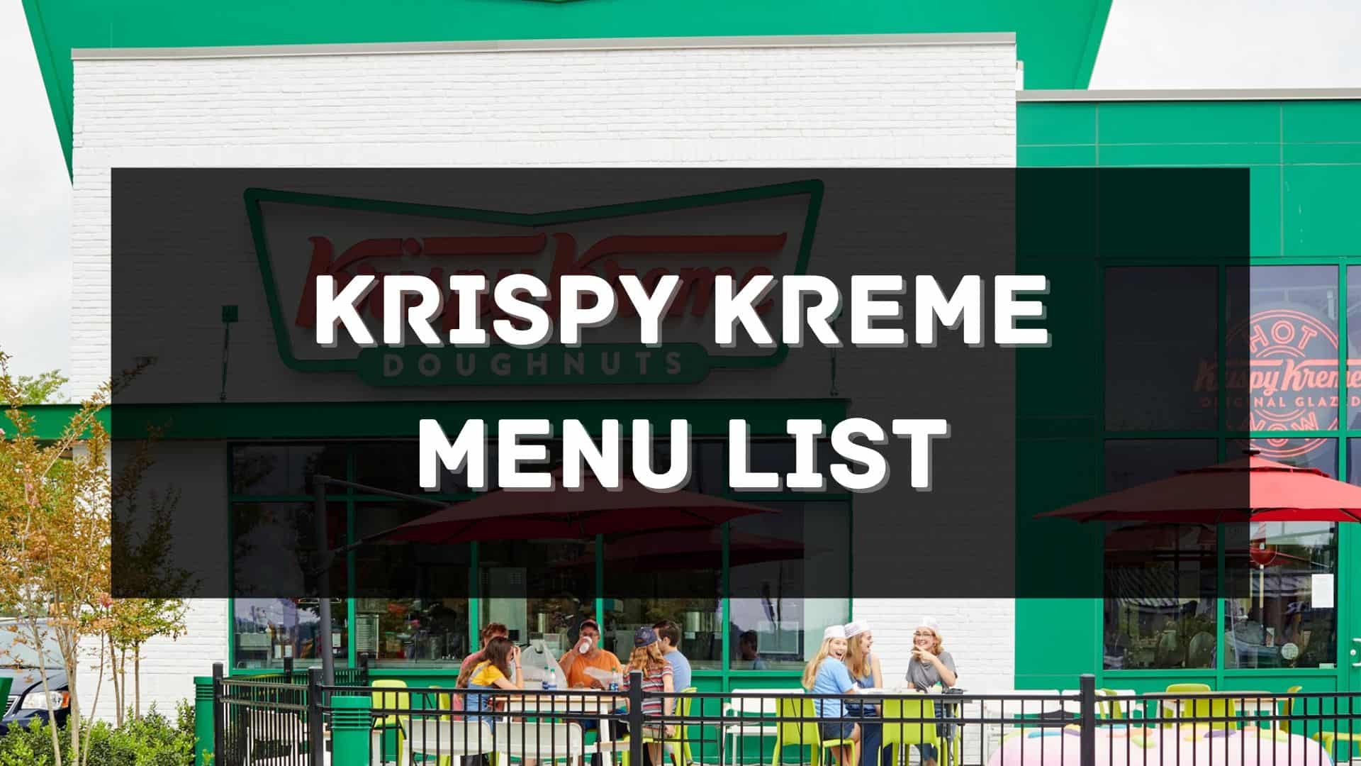 krispy kreme menu prices philippines
