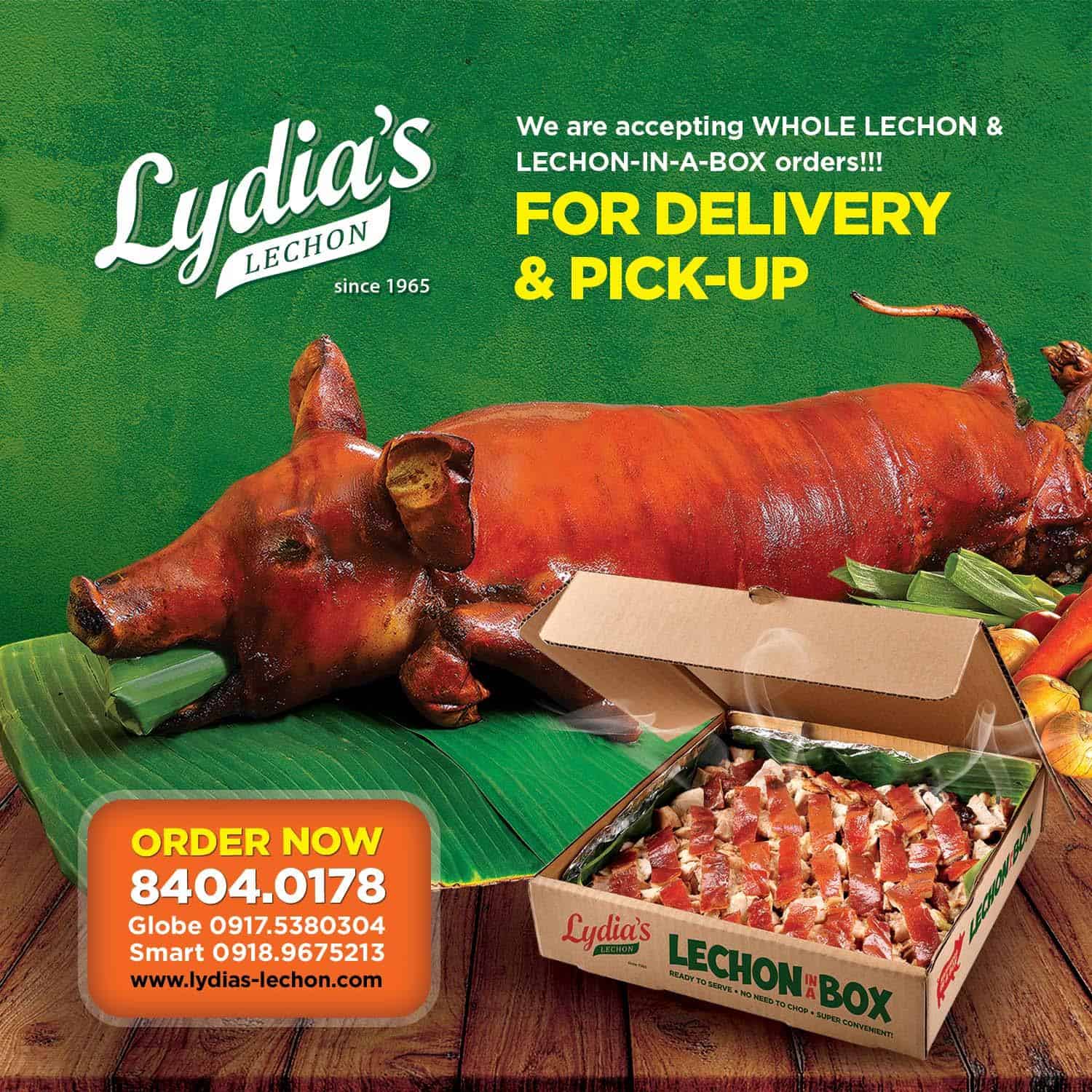 lechon menu lydias lechon