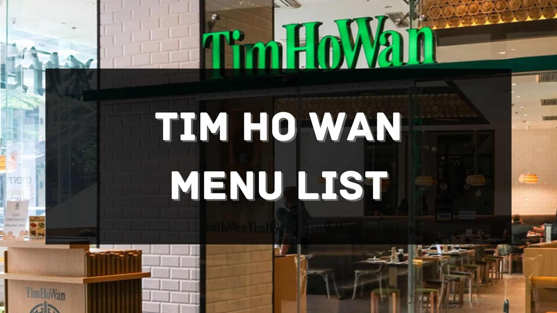 tim ho wan menu price philippines