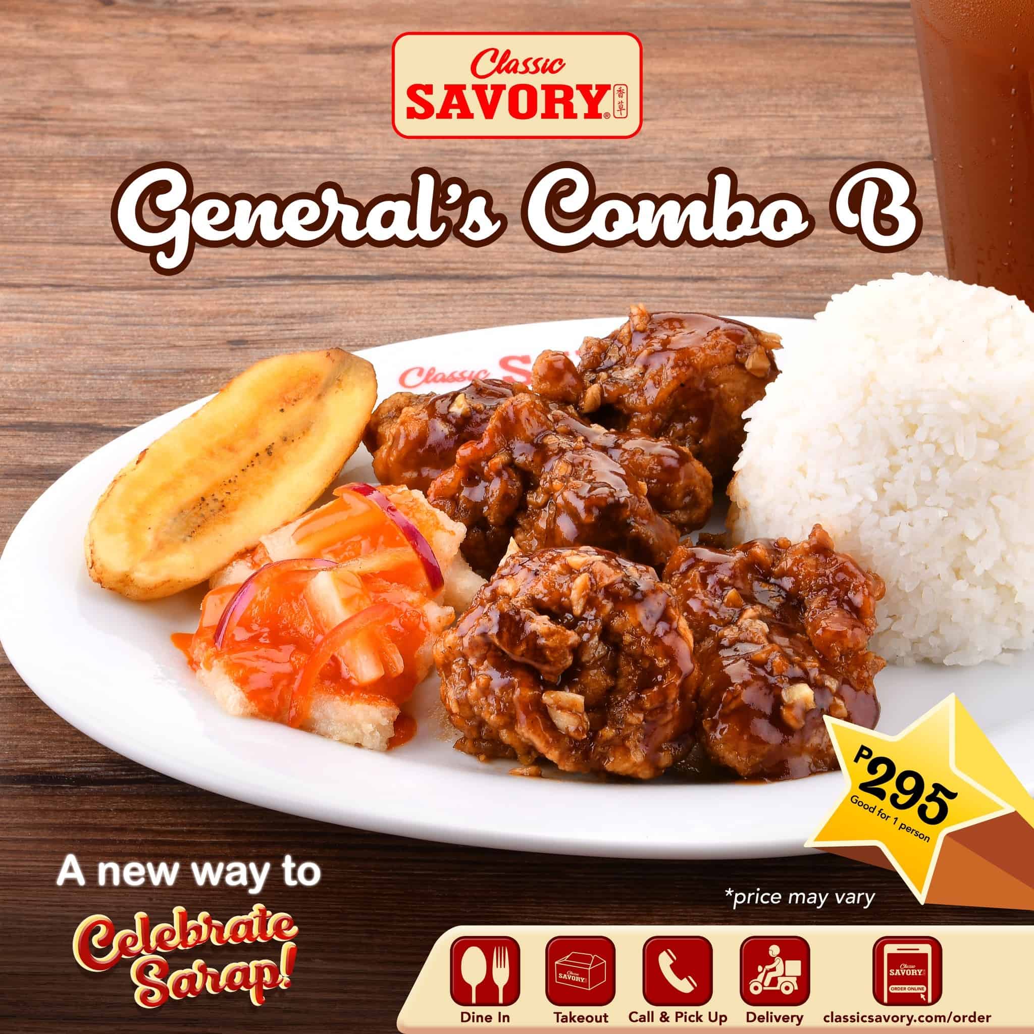 General Combo B on Classic Savory Menu Philippines