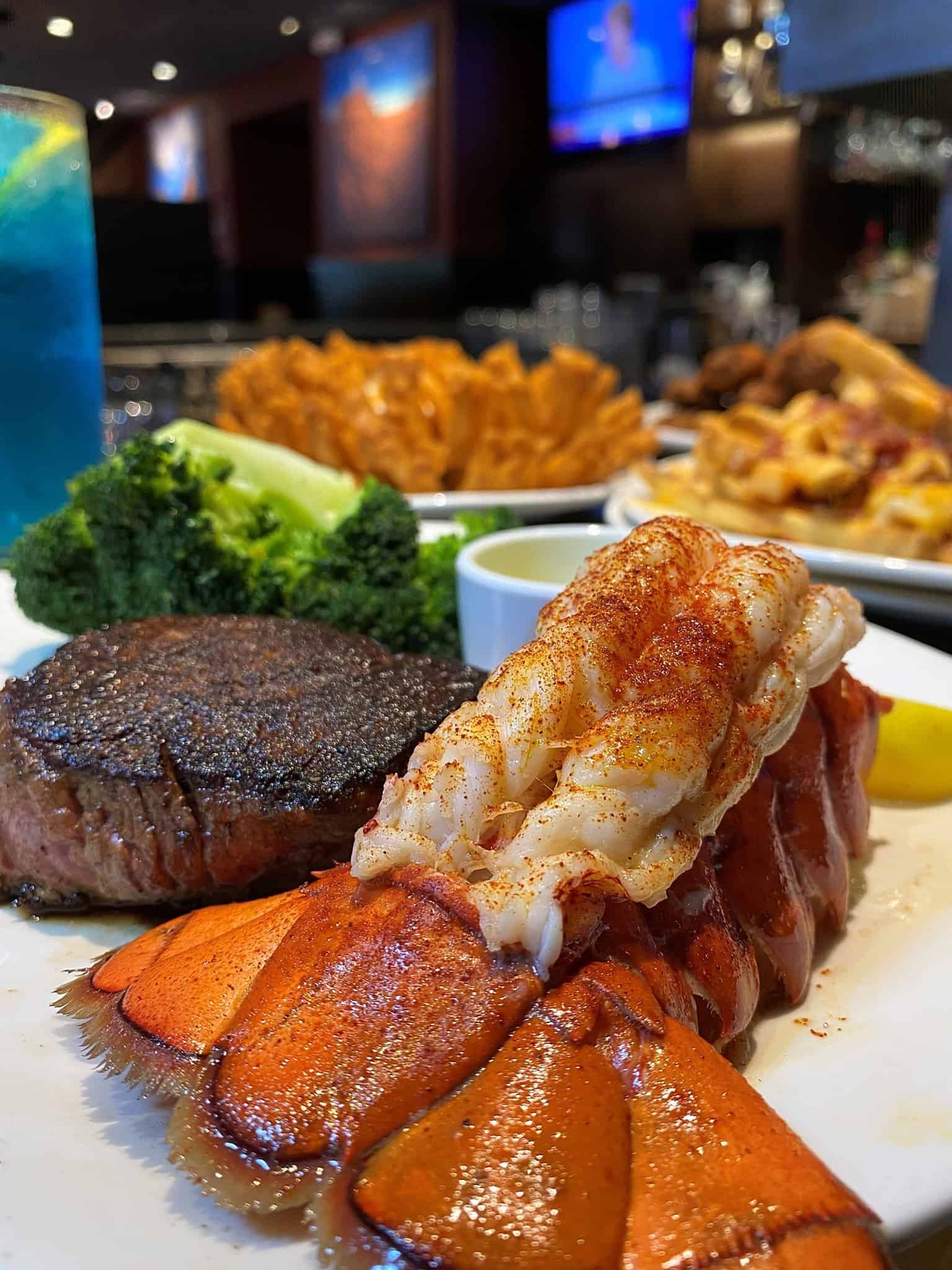 Victorias fillet with Lobster Tails Outback Steakhouse Menu