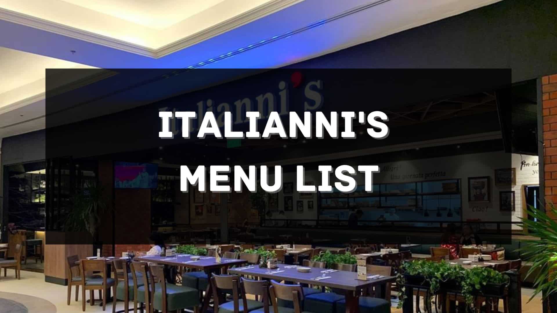 italiannis menu prices philippines