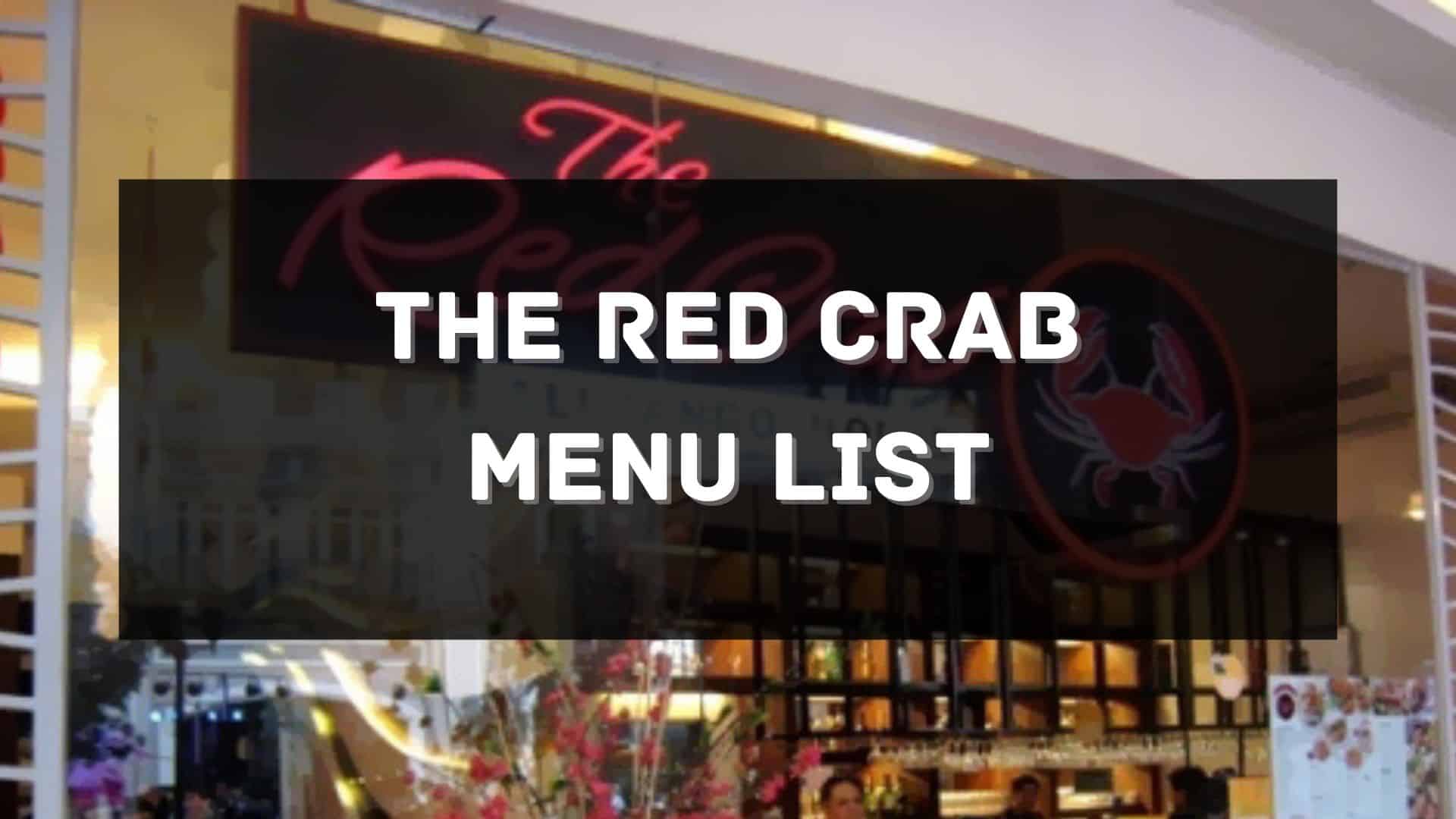 the red crab menu prices philippines