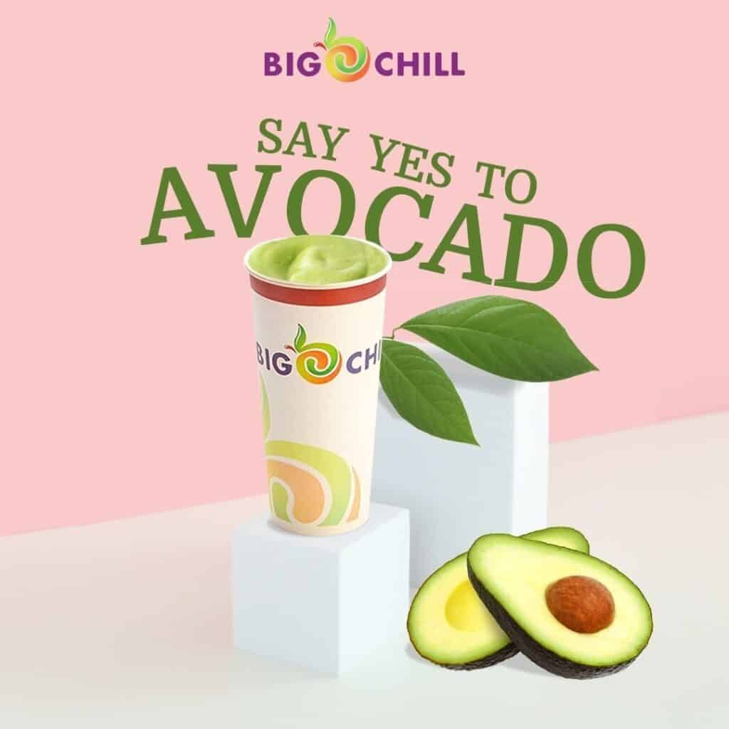 don't miss to taste avocado bliss at Big Chill menu