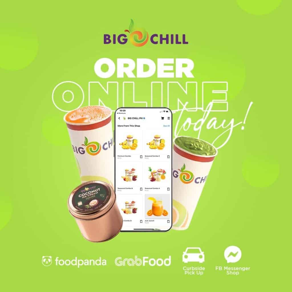Big Chill online ordering modes