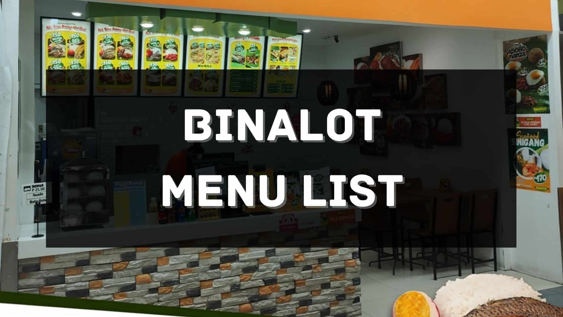 binalot menu prices philippines