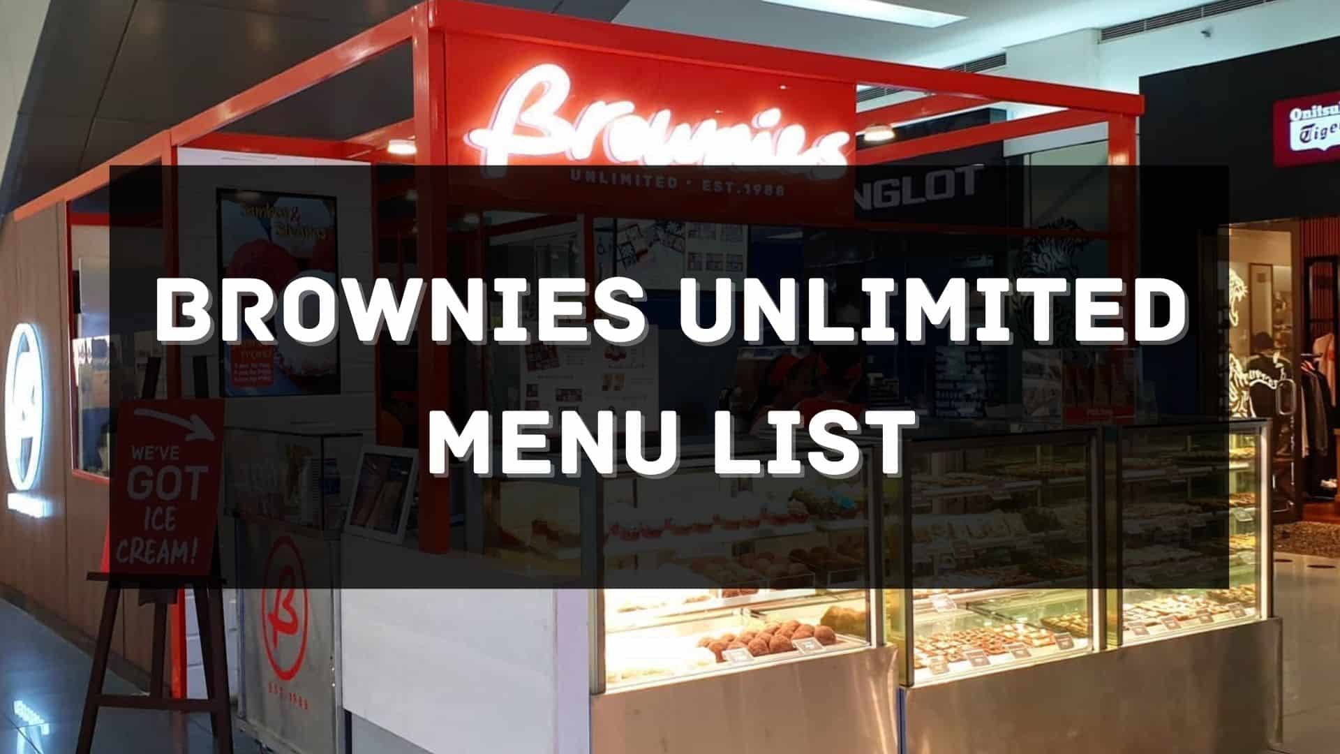 brownies unlimited menu prices philippines