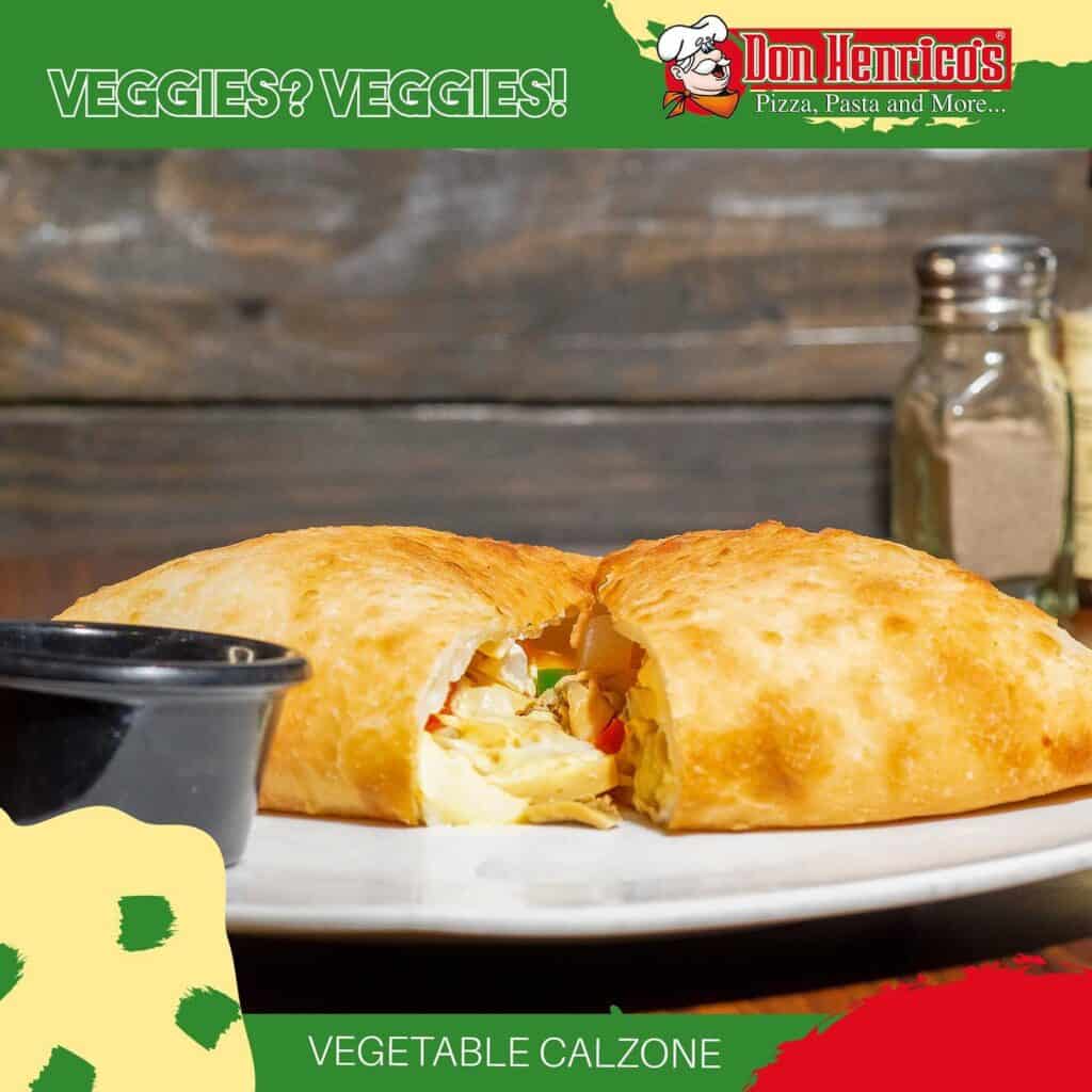 veggie loves will truly love this vegetable calzone