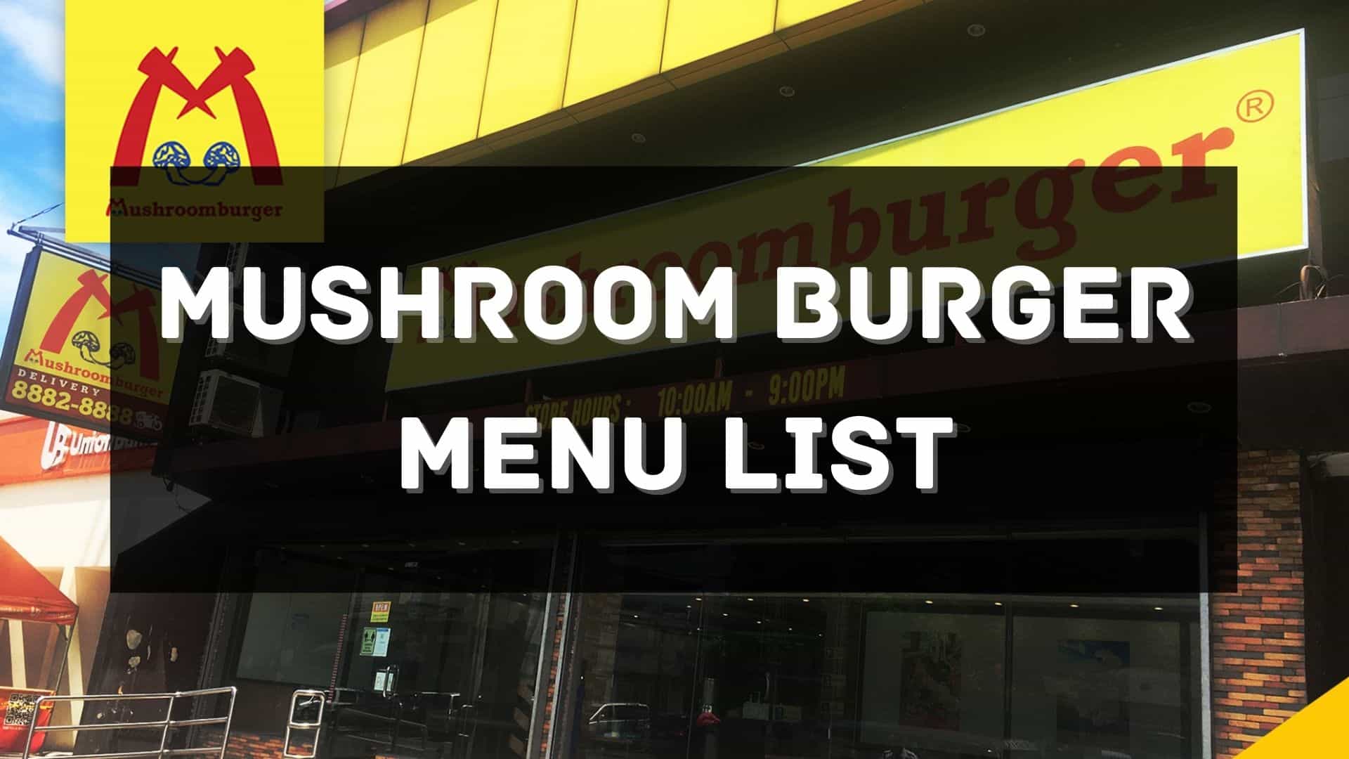 mushroom burger menu prices philippines