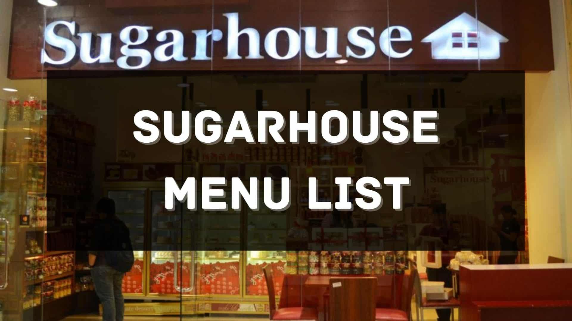 sugarhouse menu prices philippines
