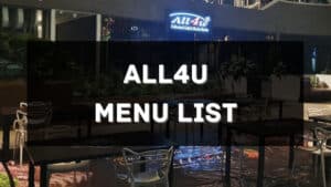 All4U menu prices philippines