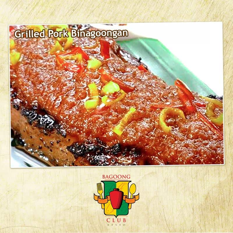 A best-selling dish in the restaurant, Grilled Pork Binagoongan