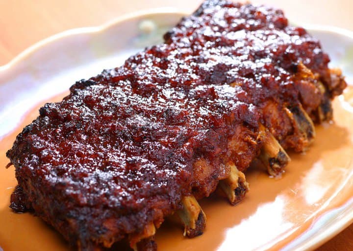 Barbecue roasted baby back ribs only in Banana Leaf PH