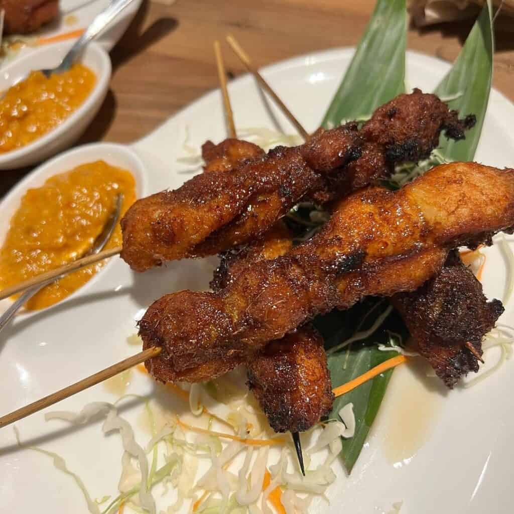 Chicken Satay is one of the best selling menu in Banana Leaf