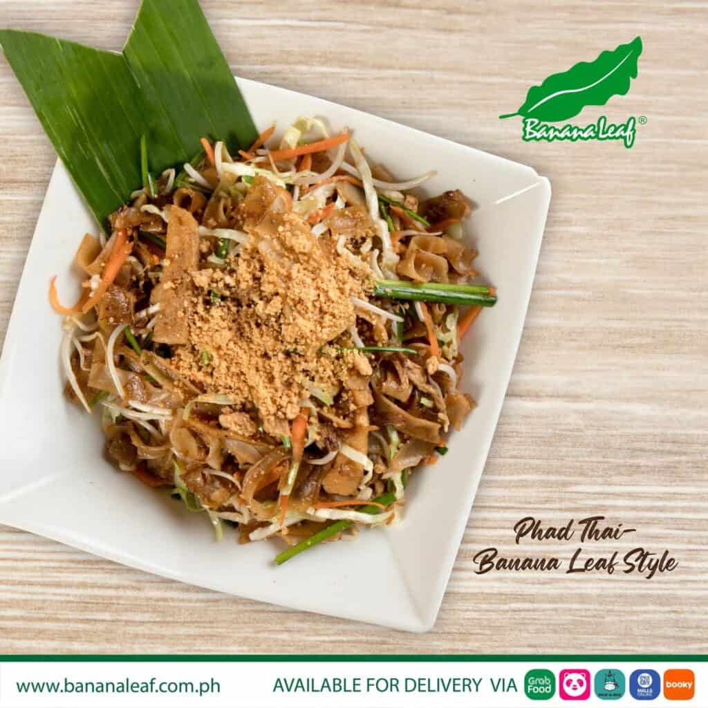 Don't miss your chance to taste Phad Thai in Banana Leaf menu
