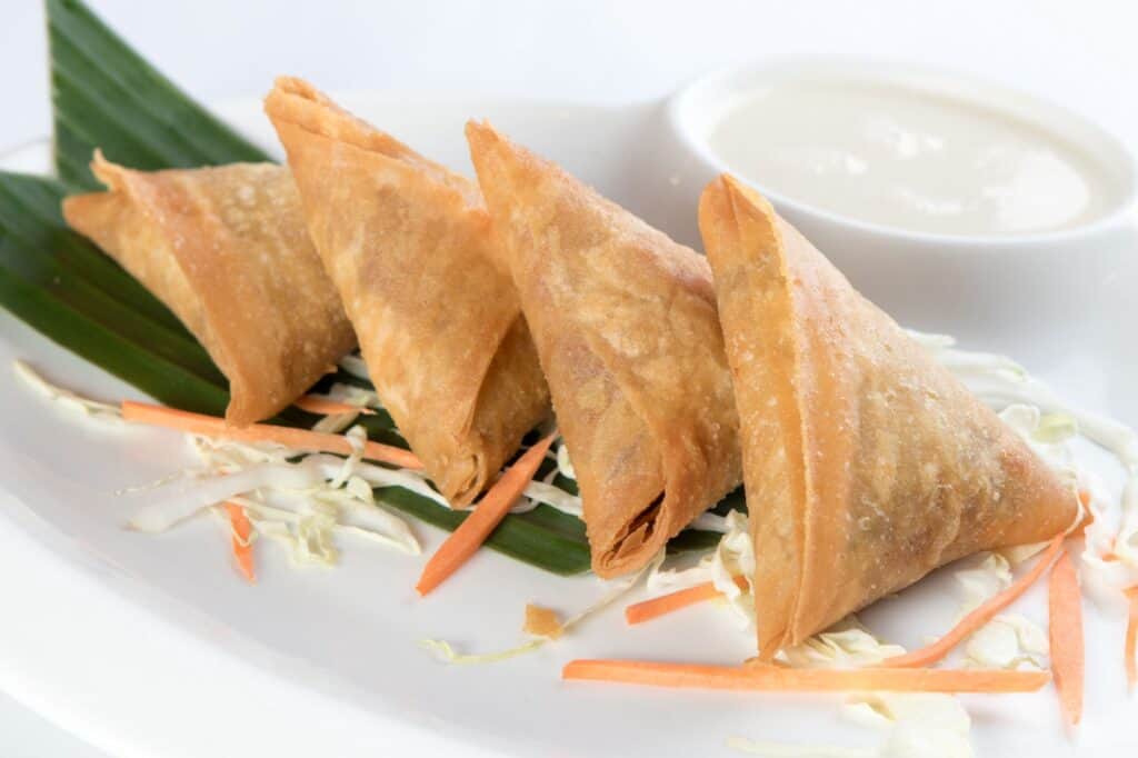 Have a taste of Vegetable Samosas in Banana Leaf PH