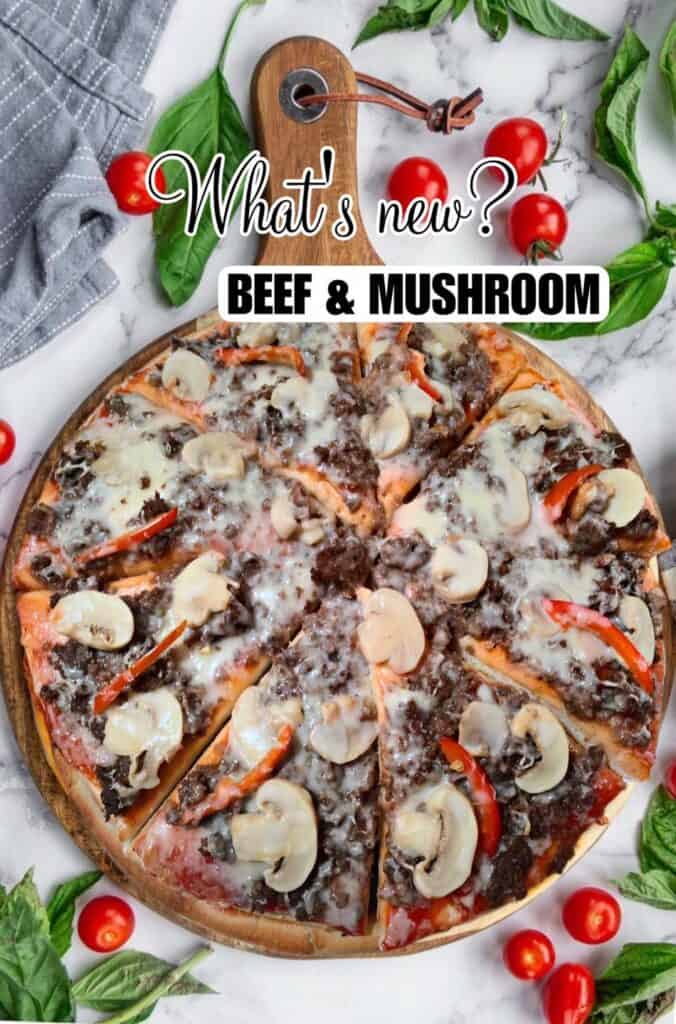 Beef and Mushroom Special pizza in Beyond the Crust