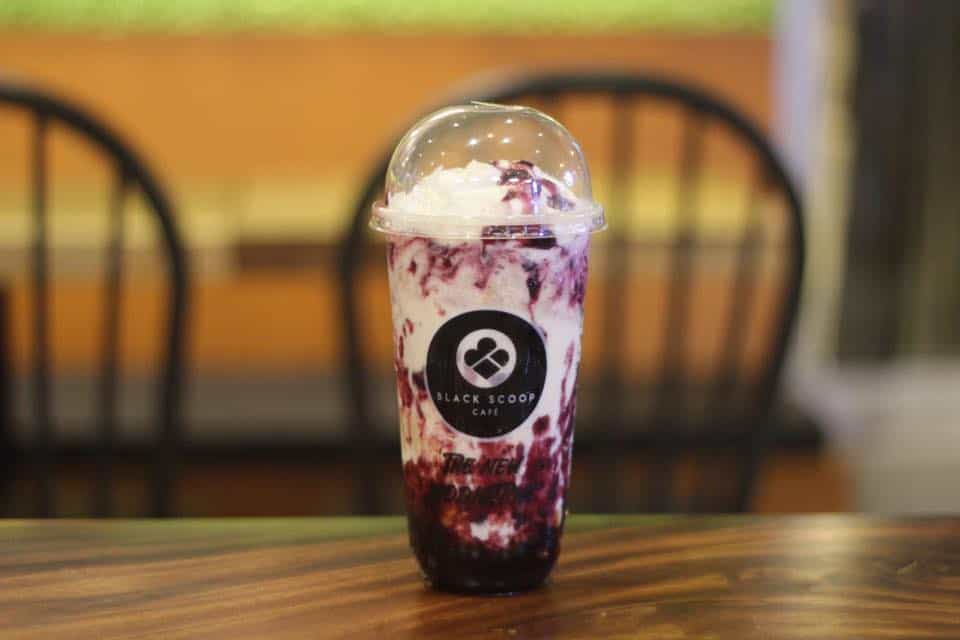 Blueberry Cheesecake Frappe is like a dessert in a cup.