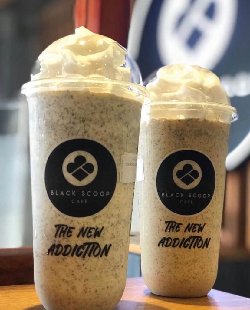 Cookies n' Cream Frappe available in Black Scoop