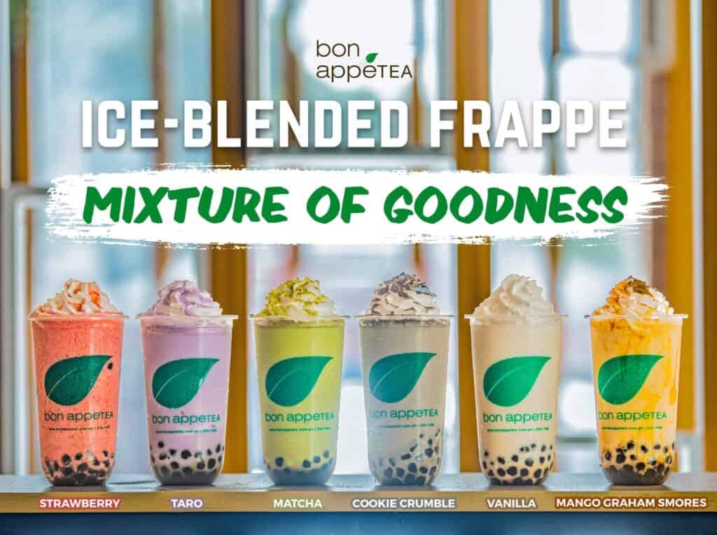 Enjoy the flavors of ice-blended frappes